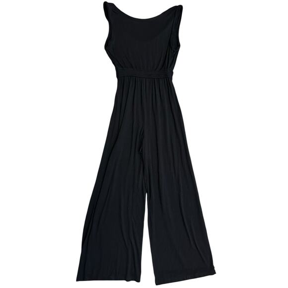 2/$15 Max Studio Wide Leg Jumpsuit Black Sleeveless Scoop Neck Size XS - Picture 3 of 9